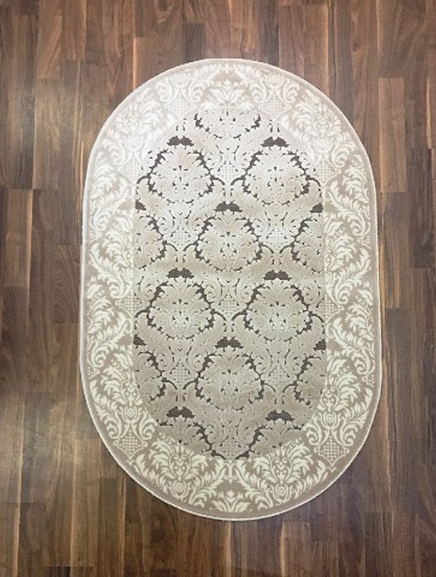 фото Ковер gloria 3972a овал т.бежевый 80x150 sofia rugs