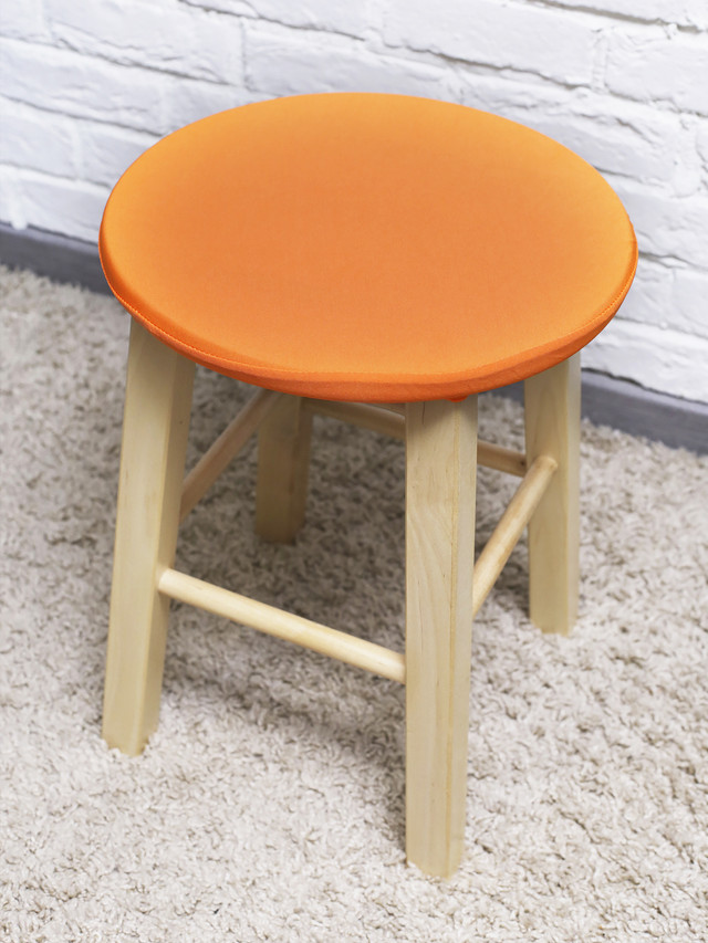 фото Подушка на стул на сидушку luxalto 160 34х34 см, оранжевый 1 шт
