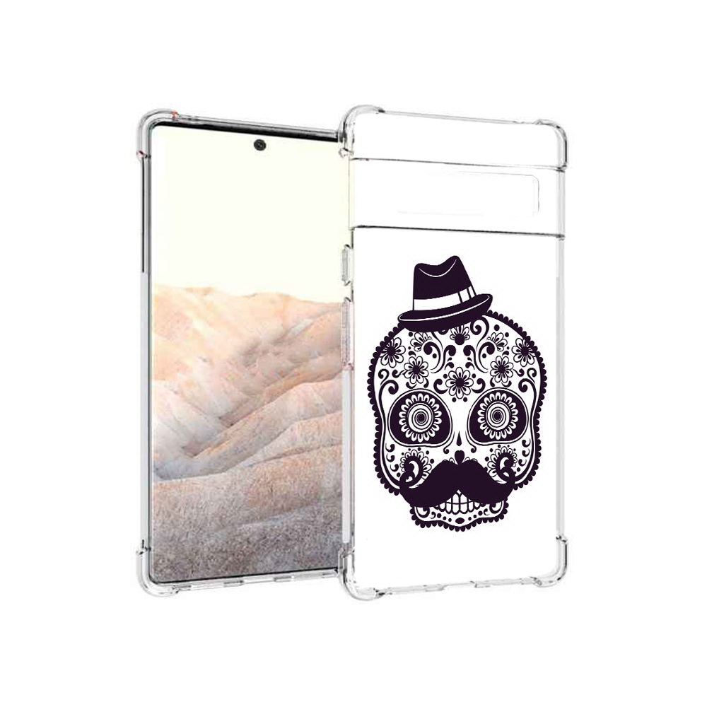 

Чехол MyPads Tocco для Google Pixel 6 Pro разрисованный скелет, Прозрачный, Tocco