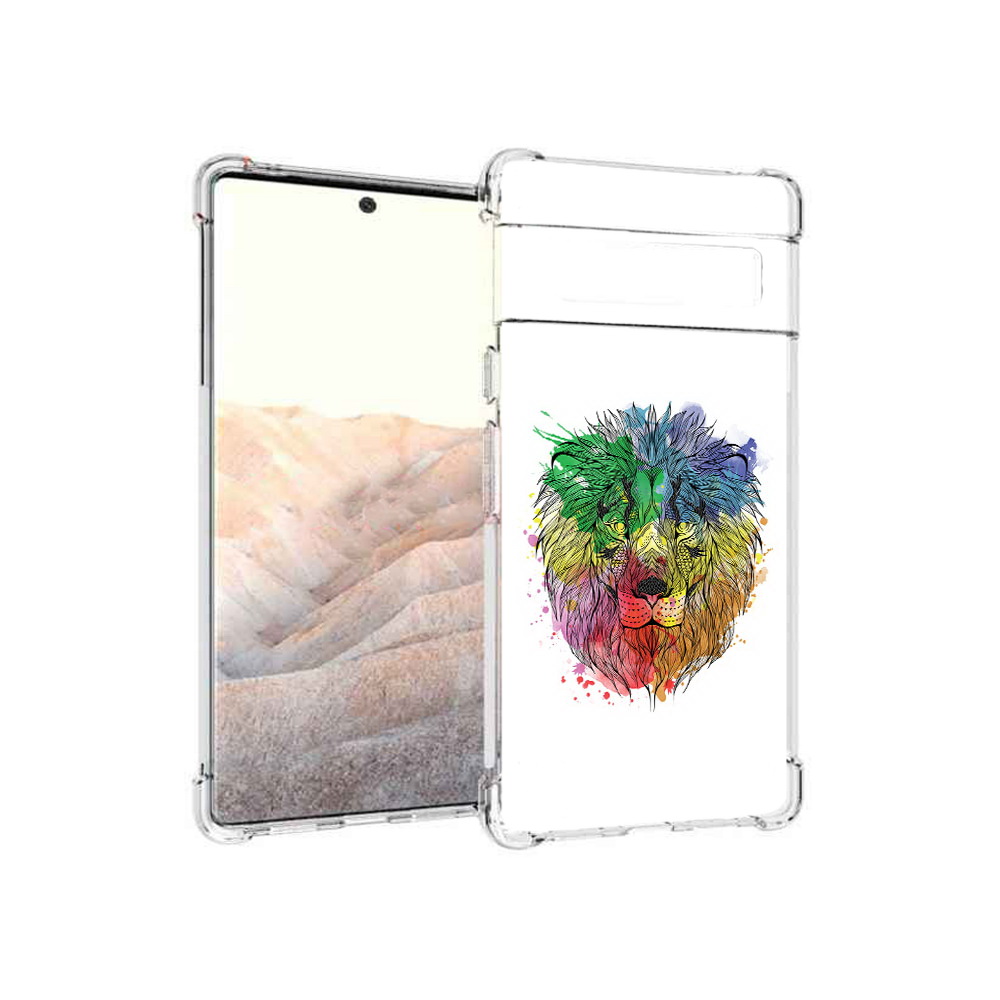 

Чехол MyPads Tocco для Google Pixel 6 Pro разноцветный гордый лев, Прозрачный, Tocco