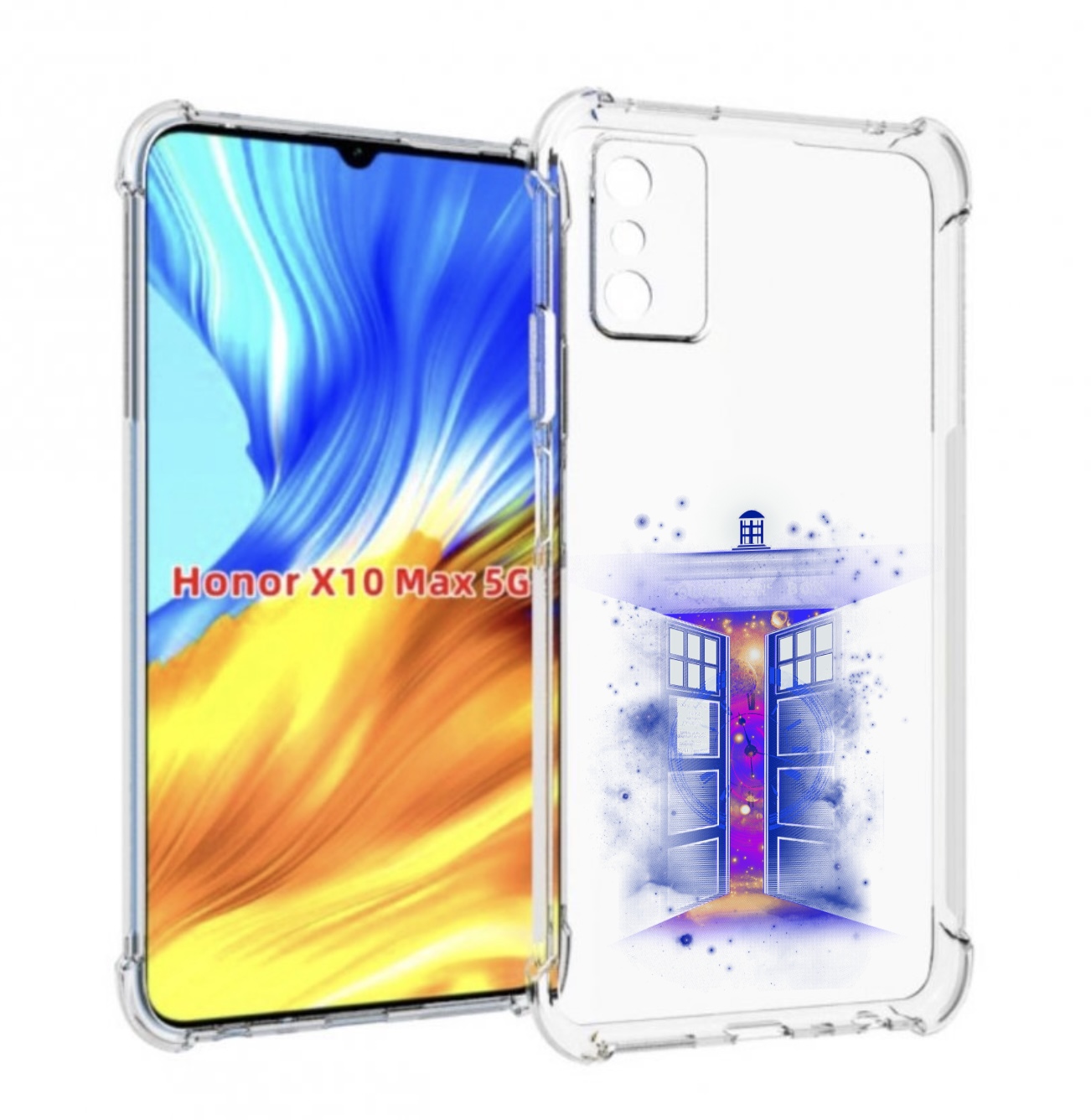 

Чехол MyPads фиолетовый уголок абстракция для Honor X10 Max, Прозрачный, Tocco