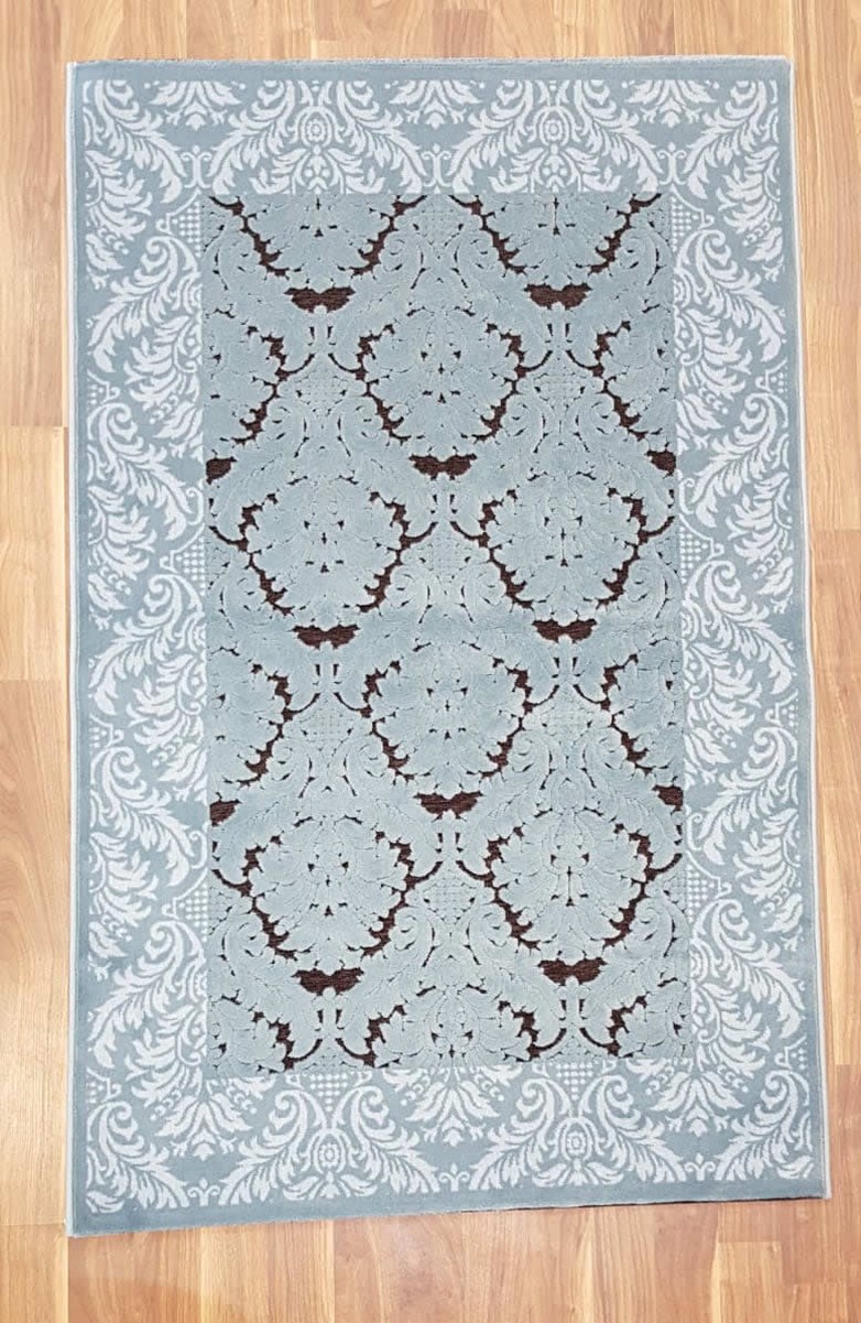 фото Ковер gloria 3972a прямой с.голубой 150x300 sofia rugs