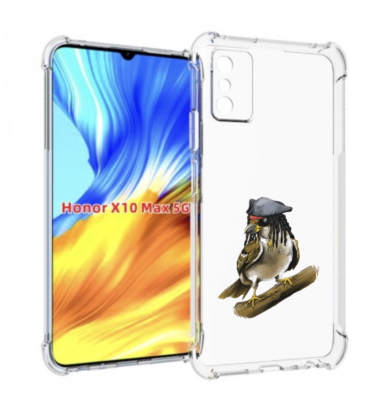 

Чехол MyPads Джек воробей для Honor X10 Max, Прозрачный, Tocco