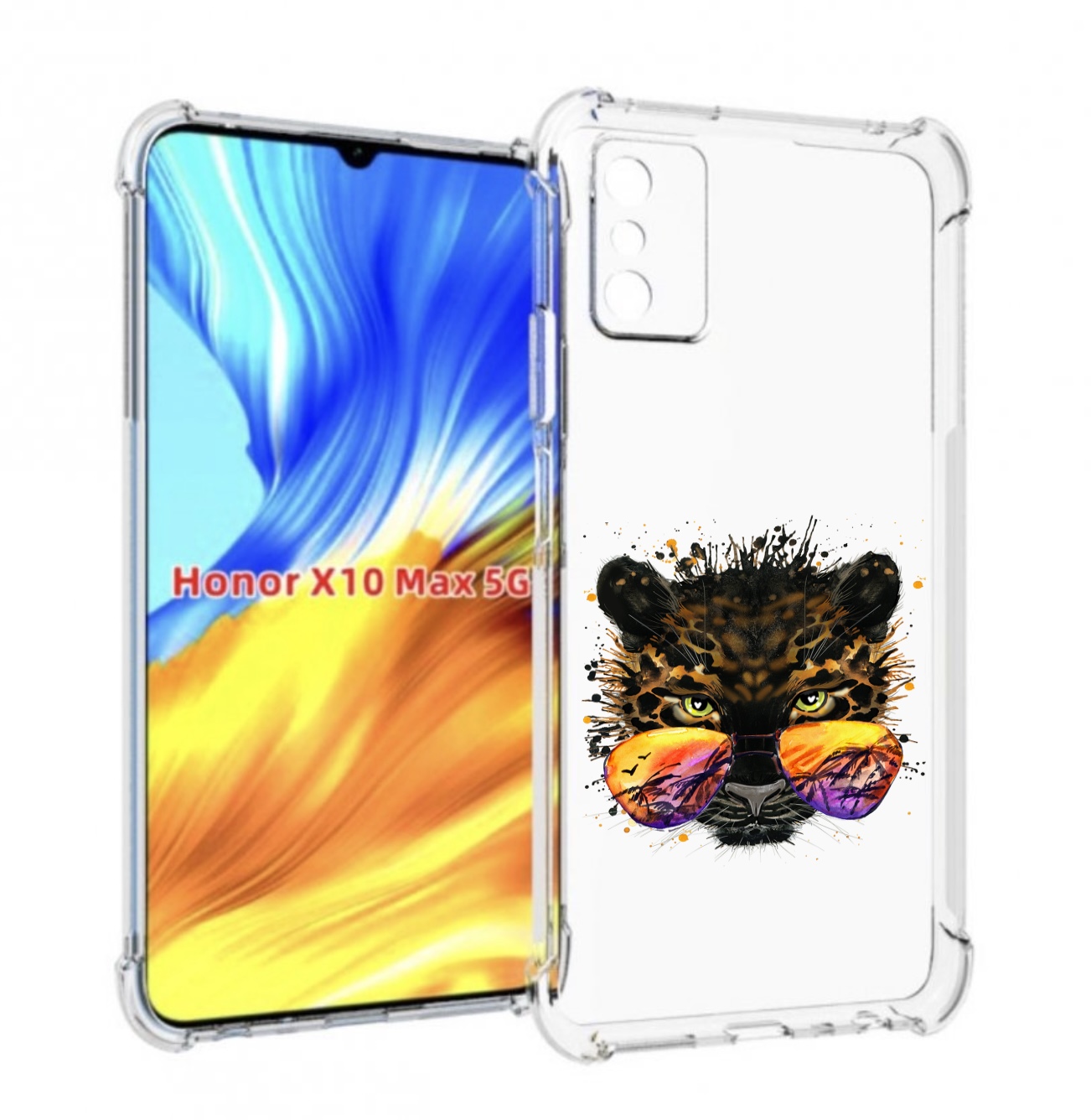 

Чехол MyPads тропический леопард для Honor X10 Max, Прозрачный, Tocco