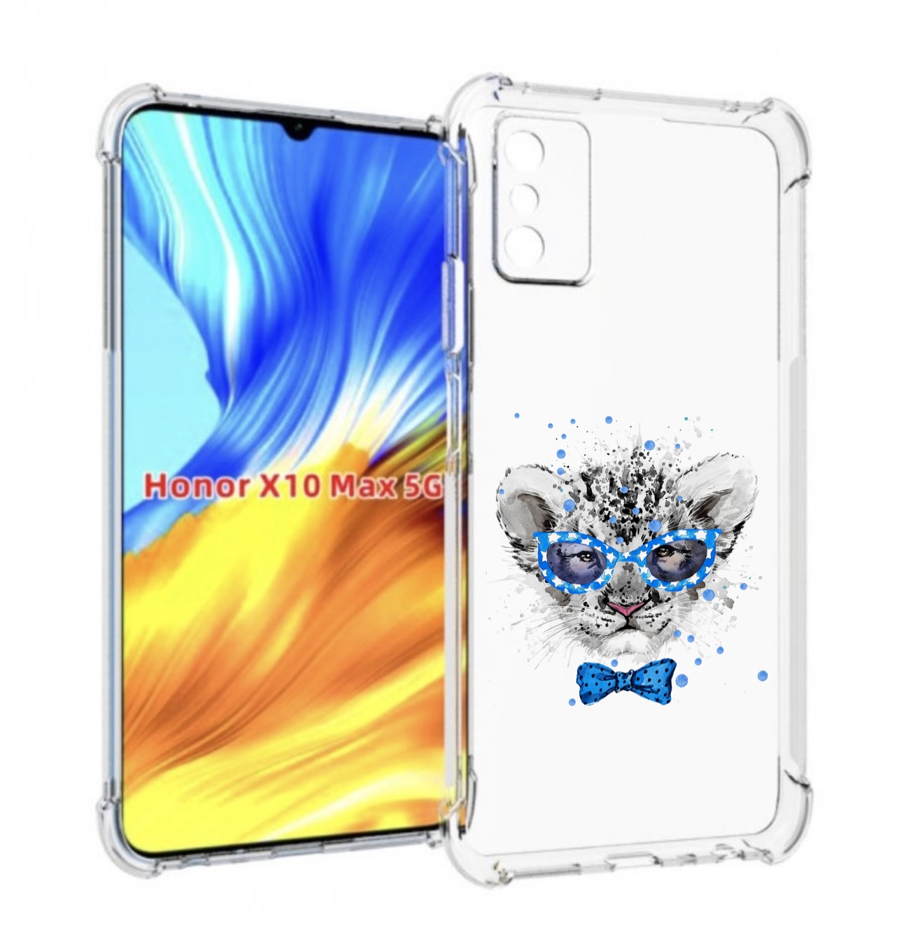

Чехол MyPads тигренок с бабочкой для Honor X10 Max, Прозрачный, Tocco