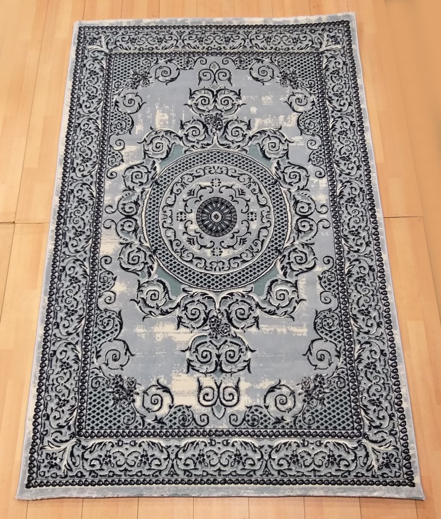 фото Ковер pegas 3966f прямой т.синий/с.голубой 200x400 sofia rugs