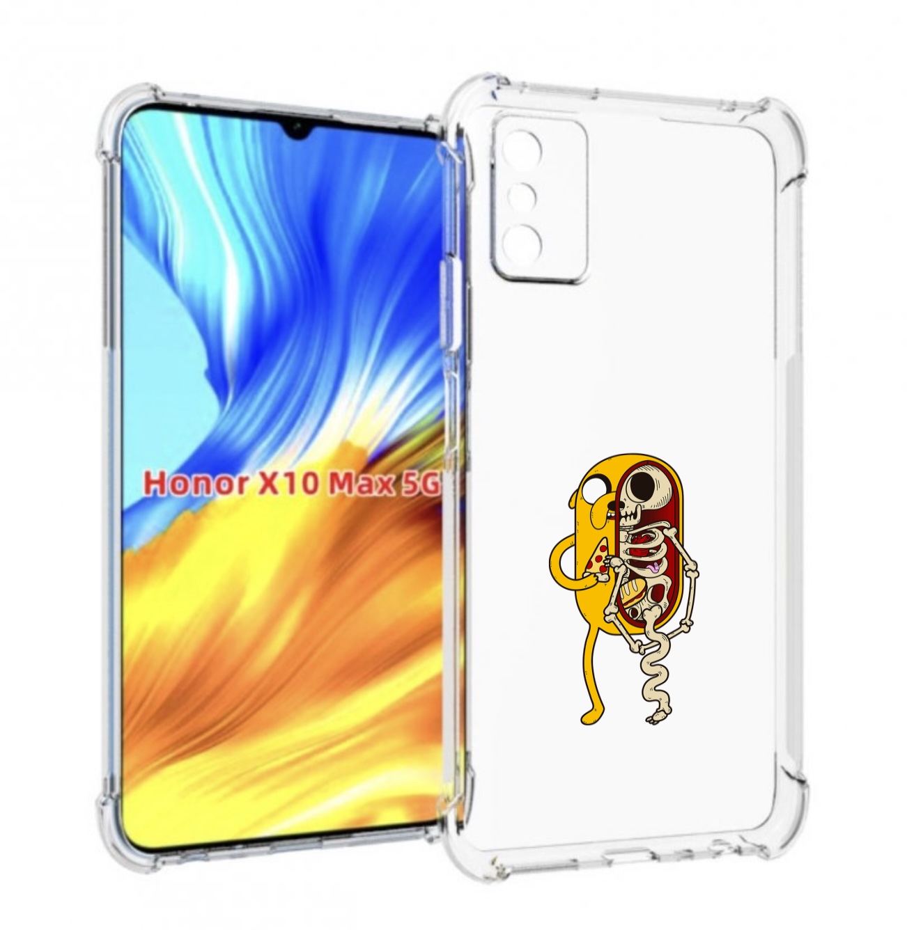 

Чехол MyPads Джейк скелет для Honor X10 Max, Прозрачный, Tocco