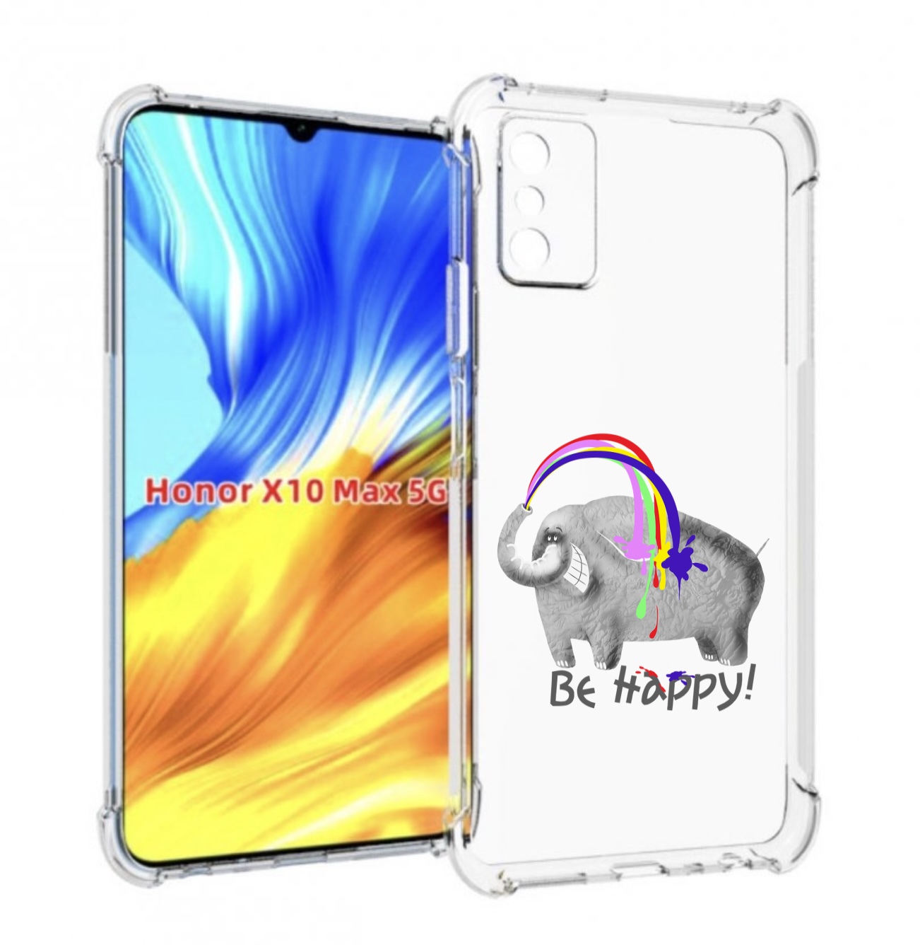 

Чехол MyPads счастливый слон для Honor X10 Max, Прозрачный, Tocco