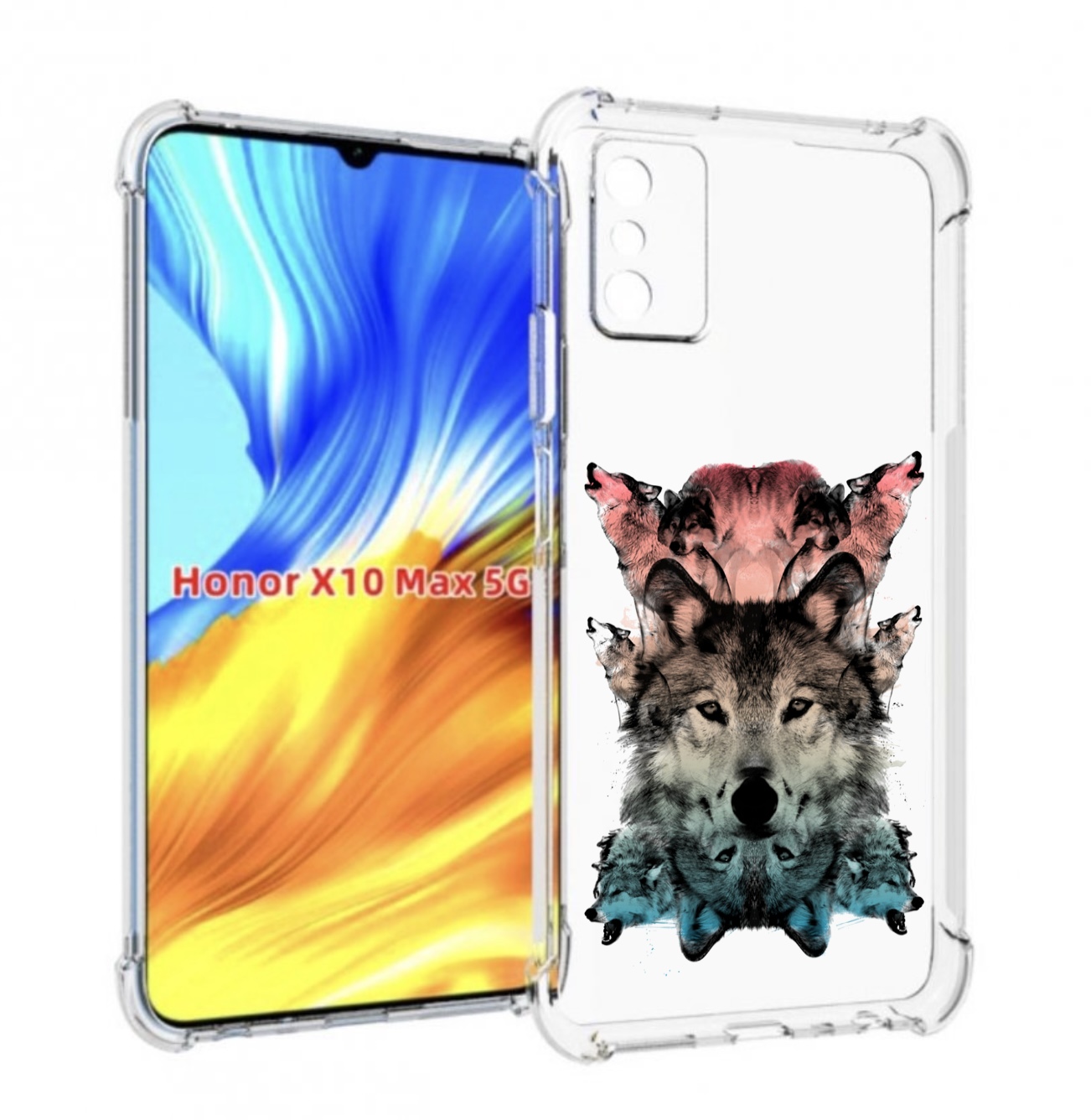 

Чехол MyPads стая для Honor X10 Max, Прозрачный, Tocco