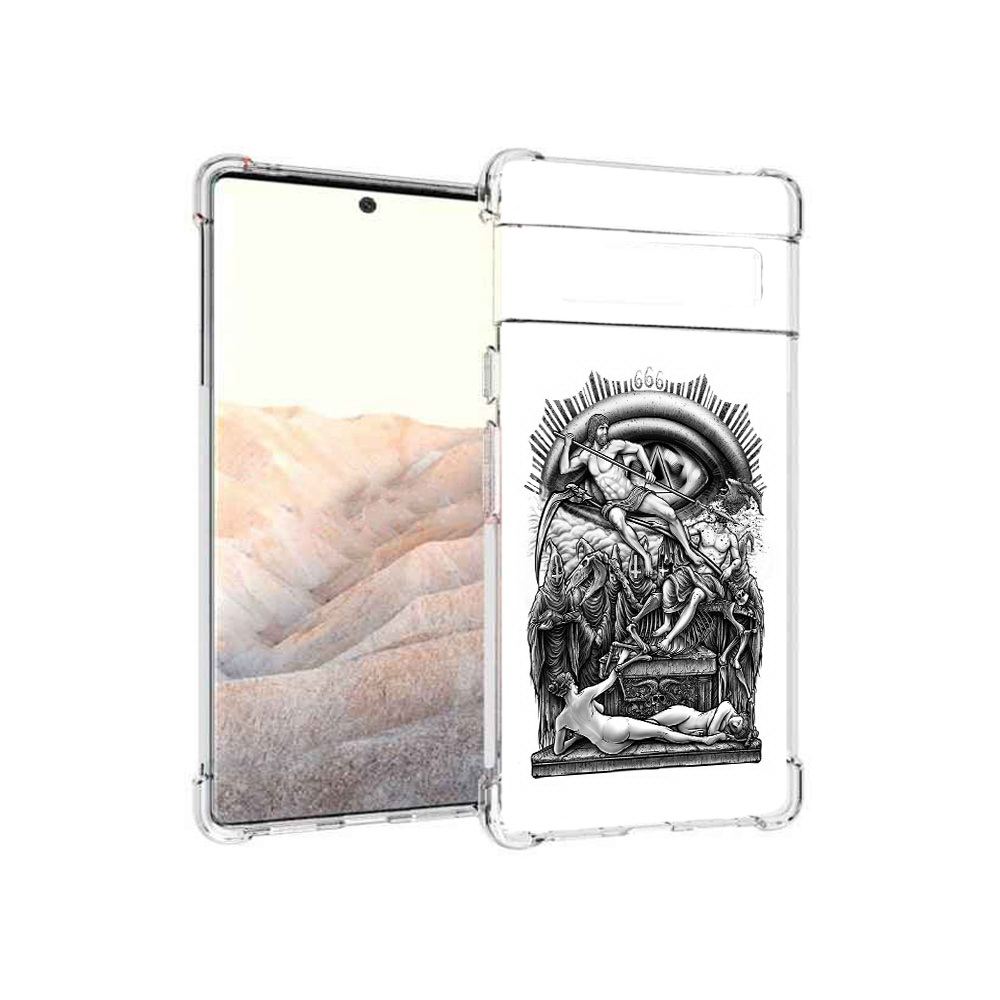 

Чехол MyPads Tocco для Google Pixel 6 Pro оракул черно белый, Прозрачный, Tocco
