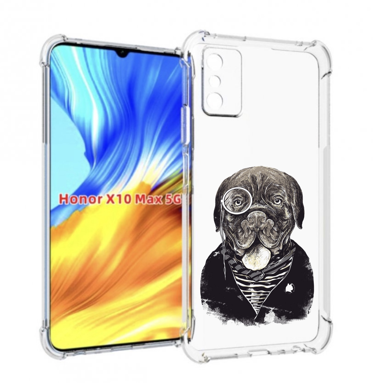 

Чехол MyPads солидный песик для Honor X10 Max, Прозрачный, Tocco