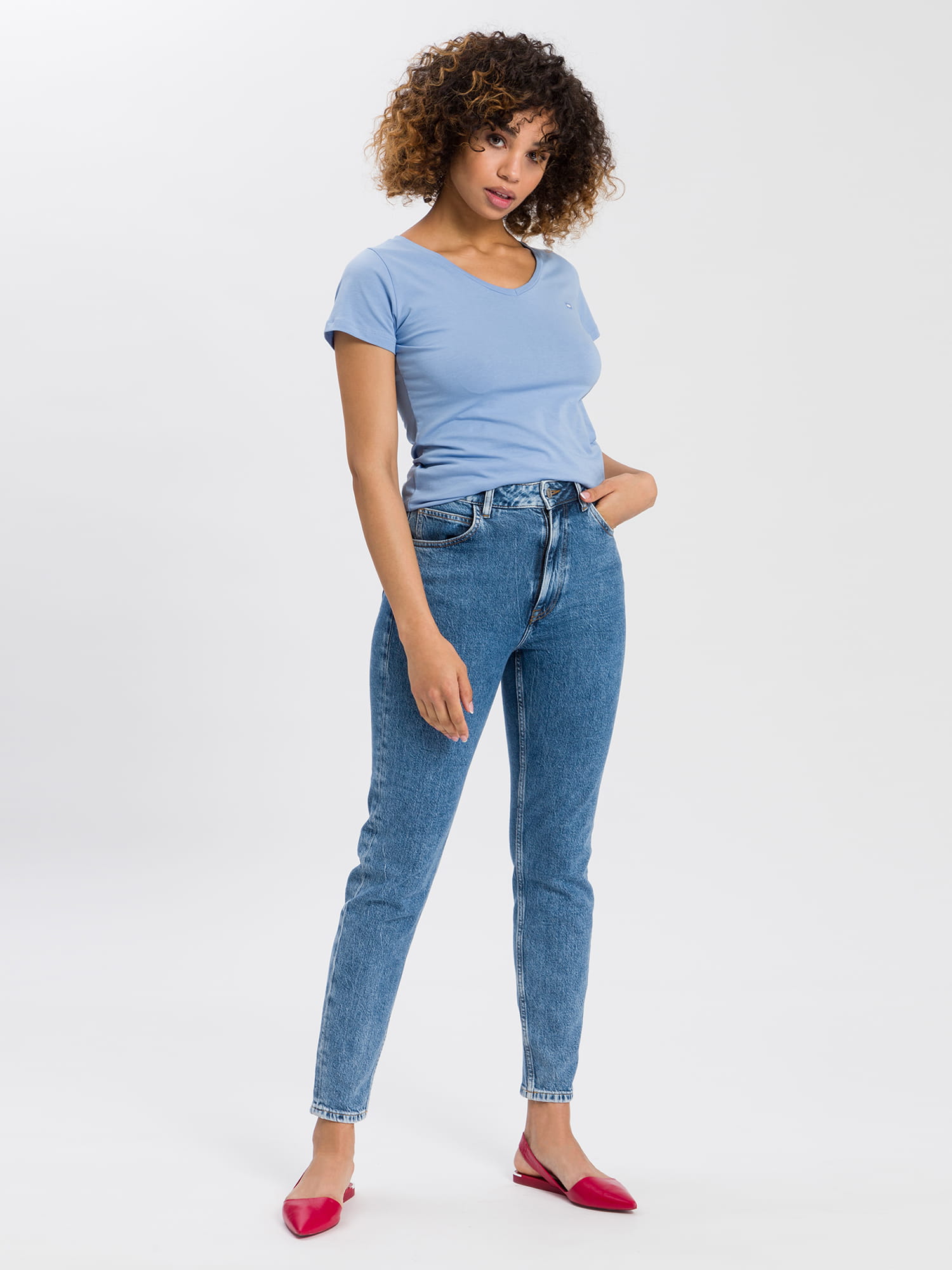 Футболка женская Cross Jeans P415-005 голубая S