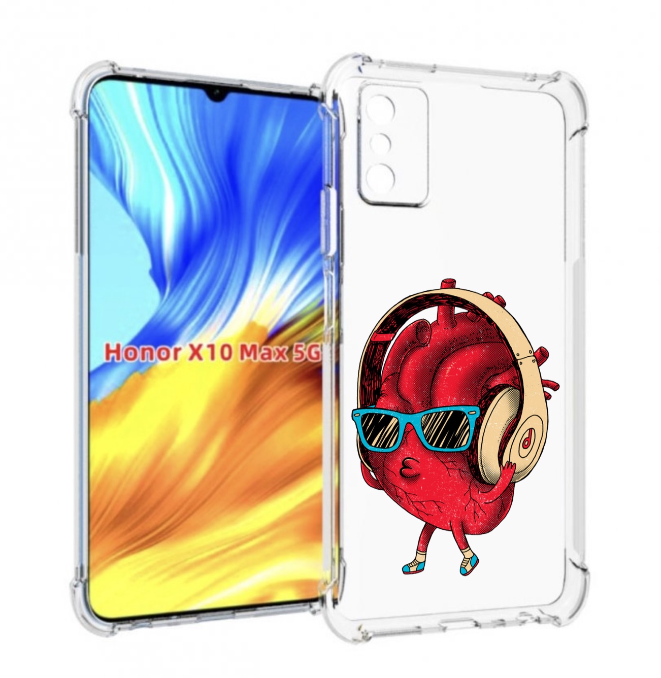 

Чехол MyPads слушай сердце для Honor X10 Max, Прозрачный, Tocco