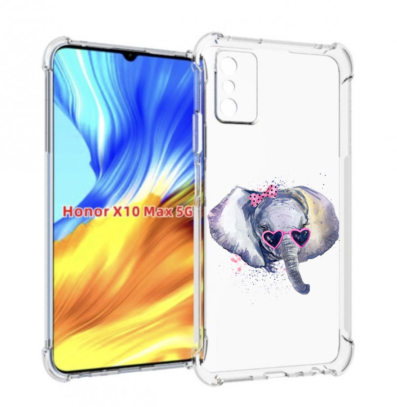 

Чехол MyPads слоник в очках для Honor X10 Max, Прозрачный, Tocco