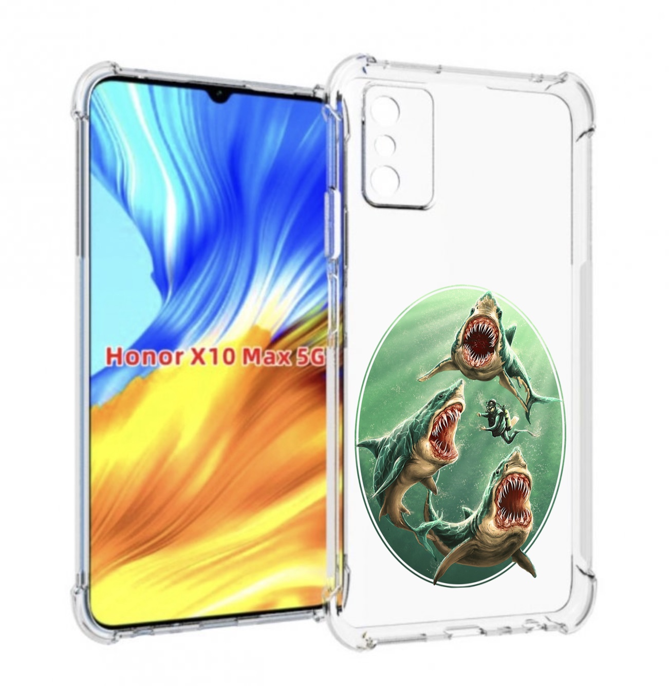 

Чехол MyPads синяя бездна для Honor X10 Max, Прозрачный, Tocco