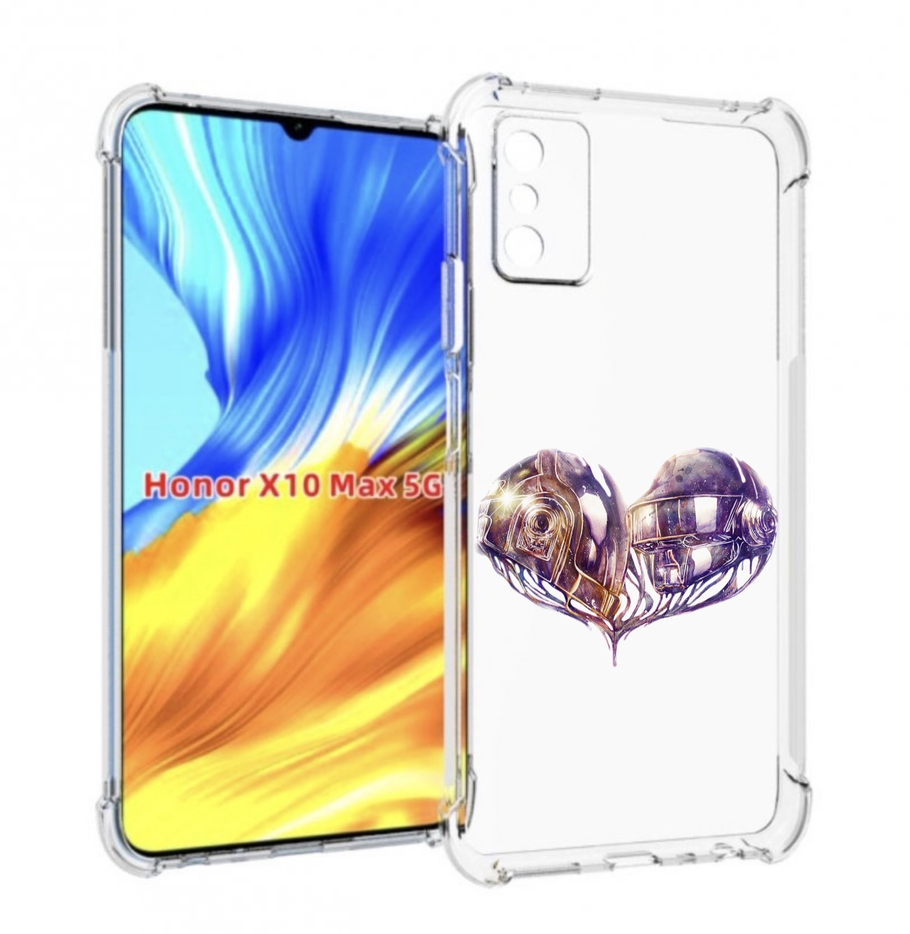 

Чехол MyPads сердце абстракция для Honor X10 Max, Прозрачный, Tocco