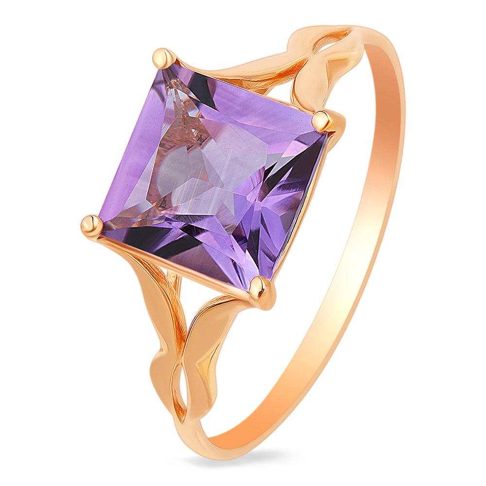 

Кольцо женское из красного золота с аметистом 585Gold 201011268, р, 201011268