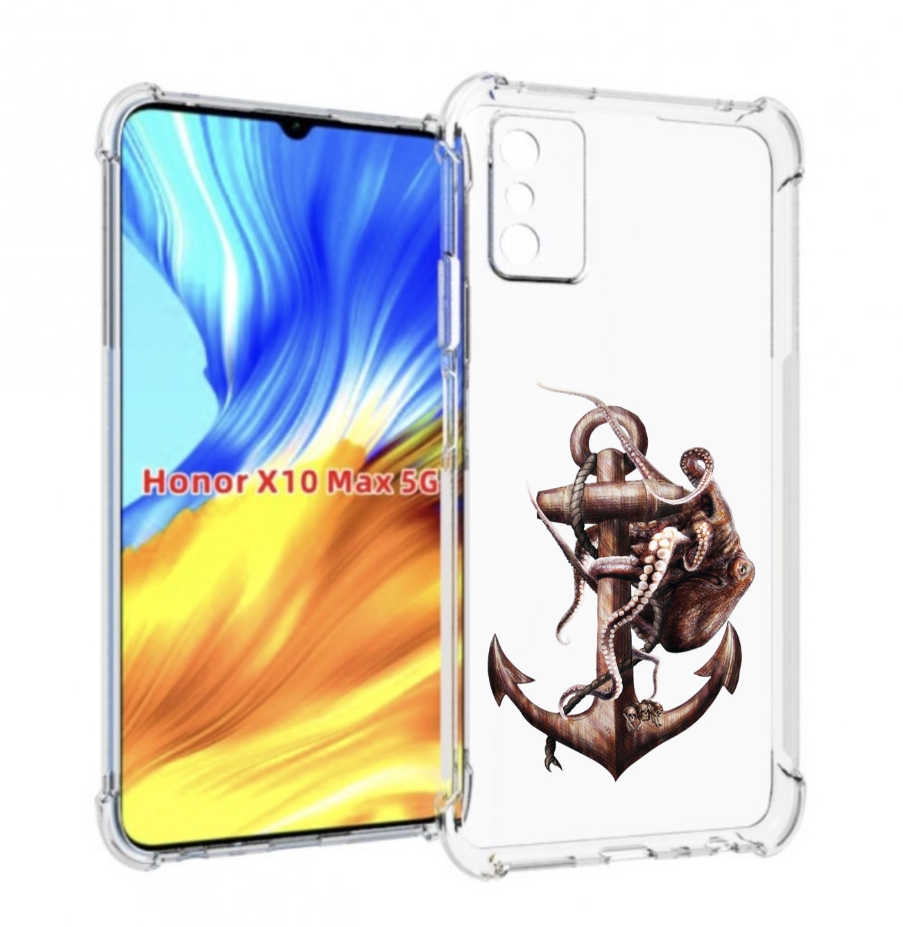 

Чехол MyPads ржавый якорь для Honor X10 Max, Прозрачный, Tocco