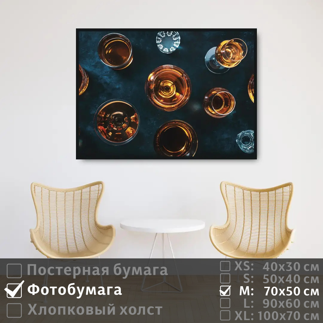 

Постер на фотобумаге ПолиЦентр Коктейли для бара 70х50 см, КоктейлиДляБара