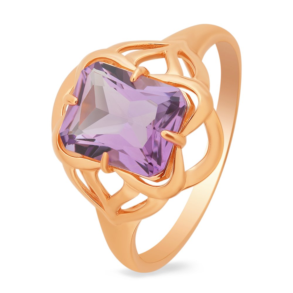 

Кольцо женское из красного золота с аметистом 585Gold 201011047, р, 201011047