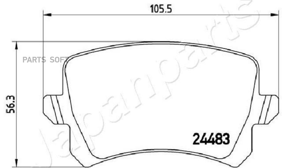 

Тормозные колодки Japanparts передние дисковые pp0904af