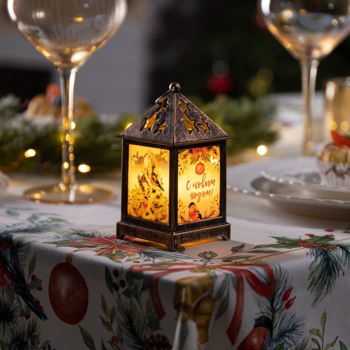 

Световая фигура Luazon Lighting Бронзовый фонарь снегири 9694157 белый теплый, Бронзовый фонарь снегири