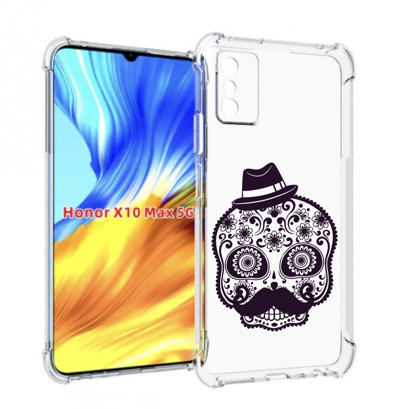 

Чехол MyPads разрисованный скелет для Honor X10 Max, Прозрачный, Tocco