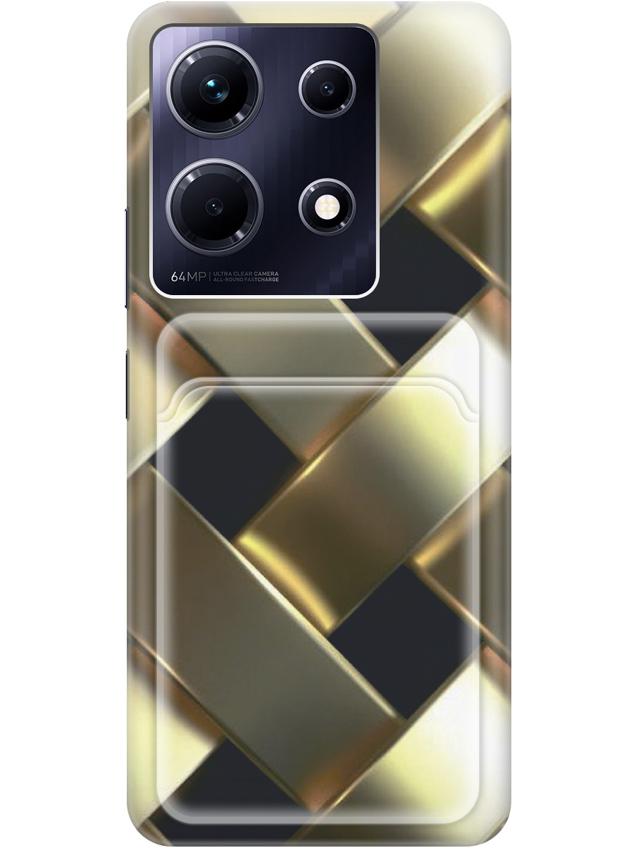 

Силиконовый чехол на Infinix Note 30 с рисунком "Золотистое плетение", Золотистый;черный, 20011947