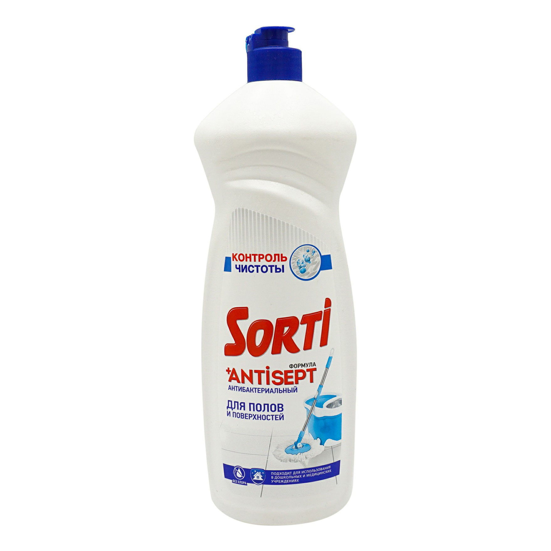Моющее средство Sorti Контроль чистоты для полов антибактериальное 1 л