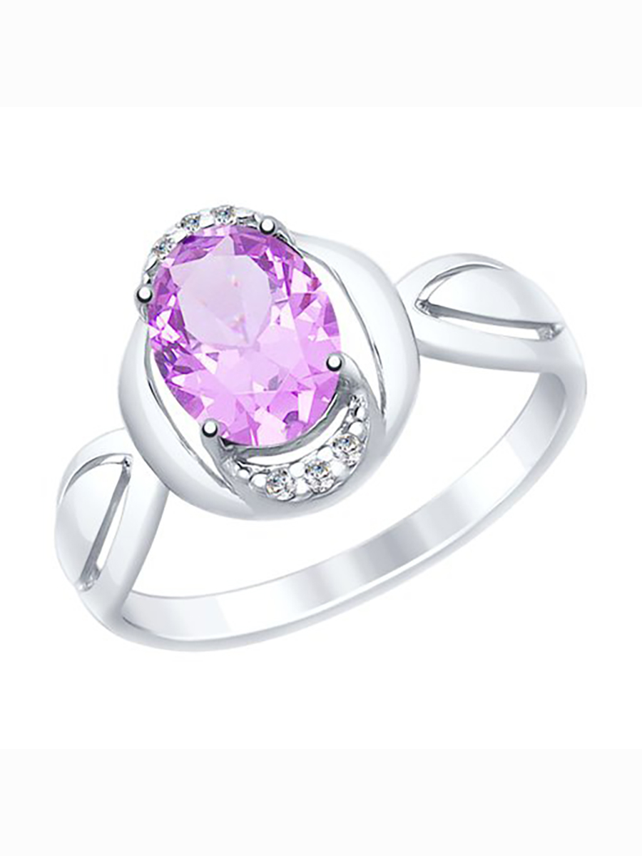 

Кольцо женское из серебра с аметистом 585Gold 701010758, р, 701010758