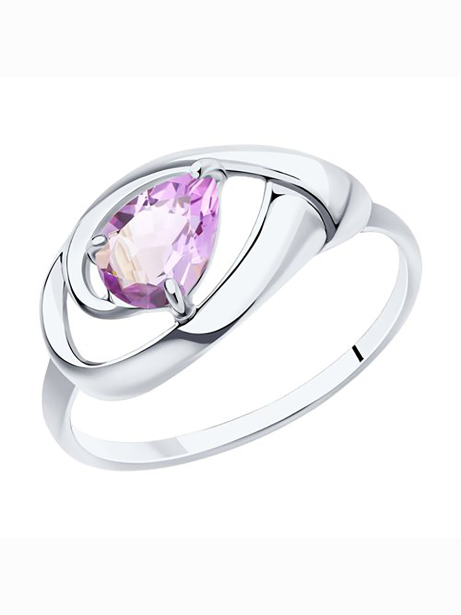 

Кольцо женское из серебра с аметистом 585Gold 701009983, р, 701009983