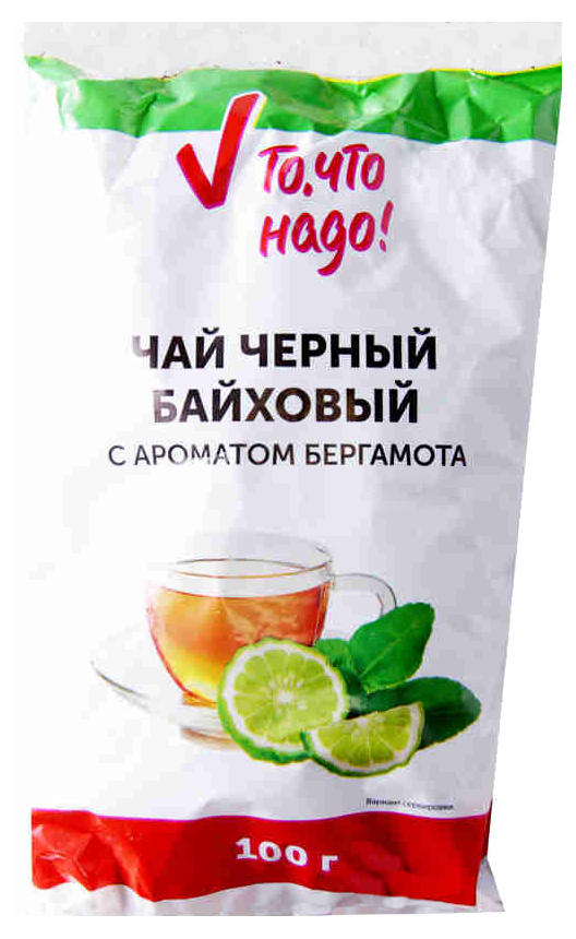 

Чай черный То, что надо! с ароматом бергамота листовой 100 г