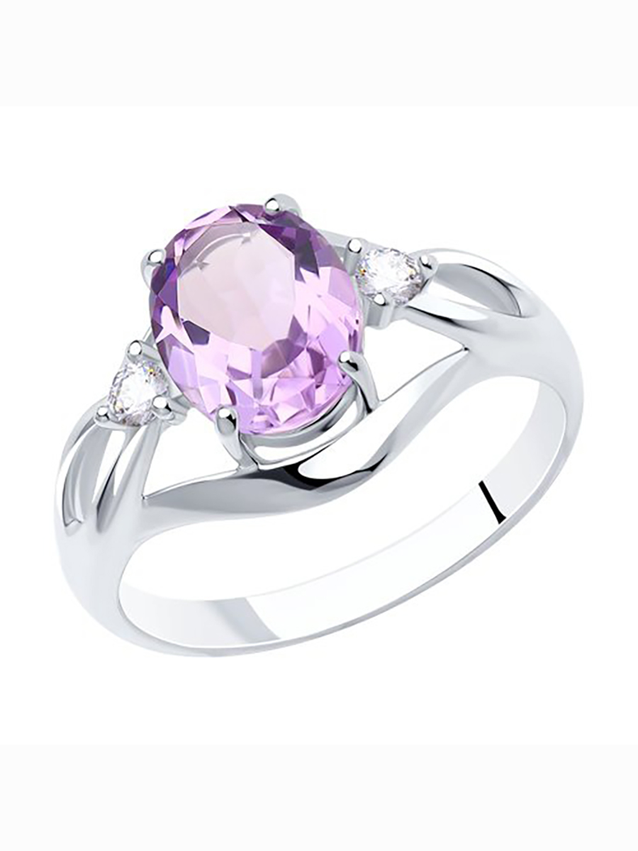 

Кольцо женское из серебра с аметистом 585Gold 701009908, р, 701009908