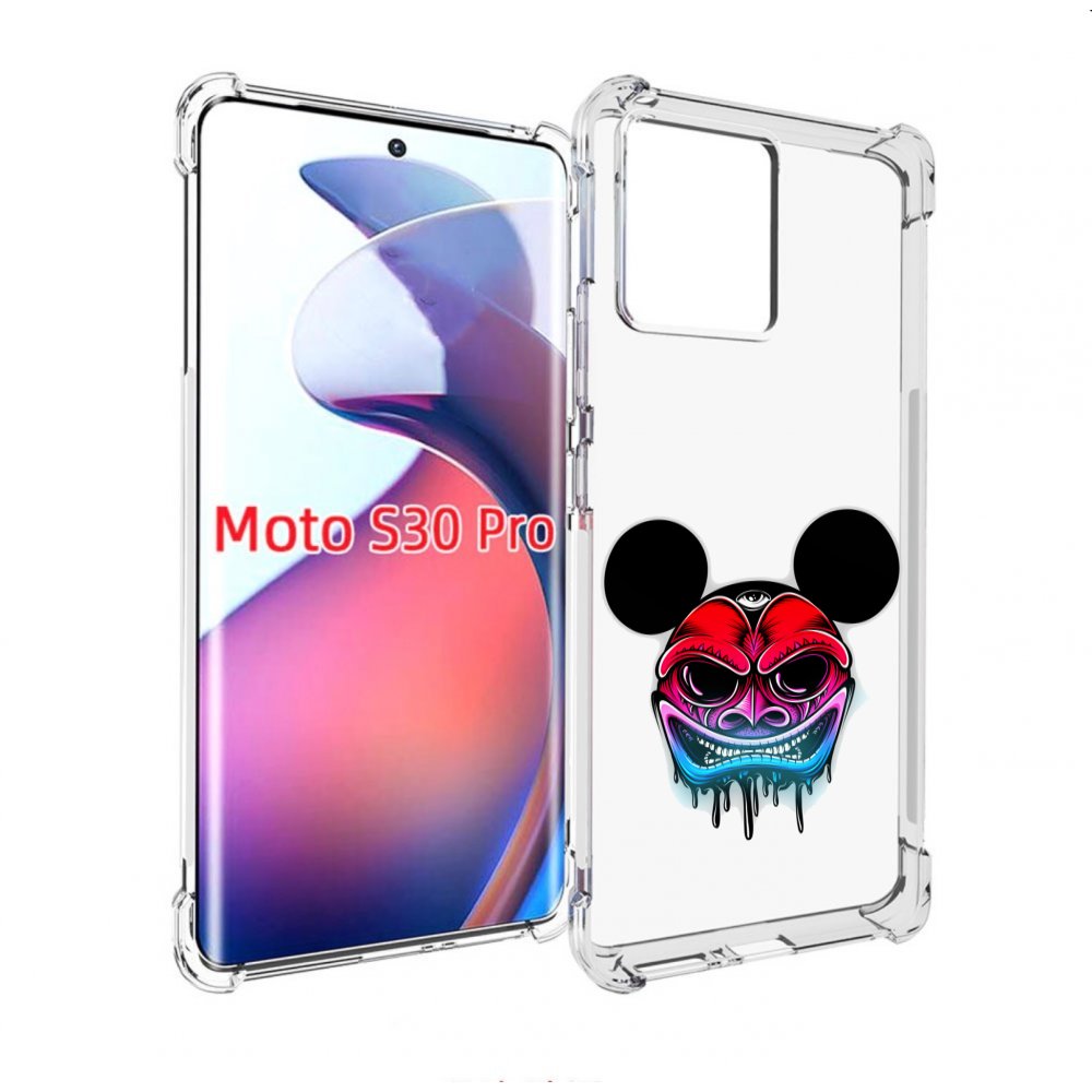 

Чехол MyPads микки в маске для Motorola Moto S30 Pro, Прозрачный, Tocco