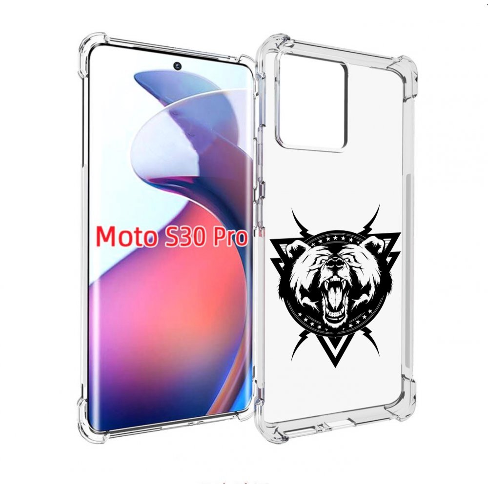 

Чехол MyPads медведь в треугольнике для Motorola Moto S30 Pro, Прозрачный, Tocco