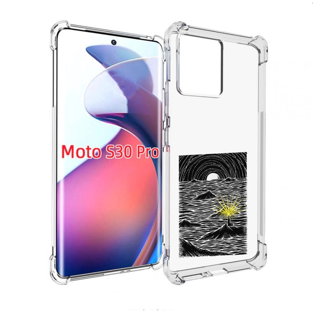 

Чехол MyPads маяк в черно белом море для Motorola Moto S30 Pro, Прозрачный, Tocco