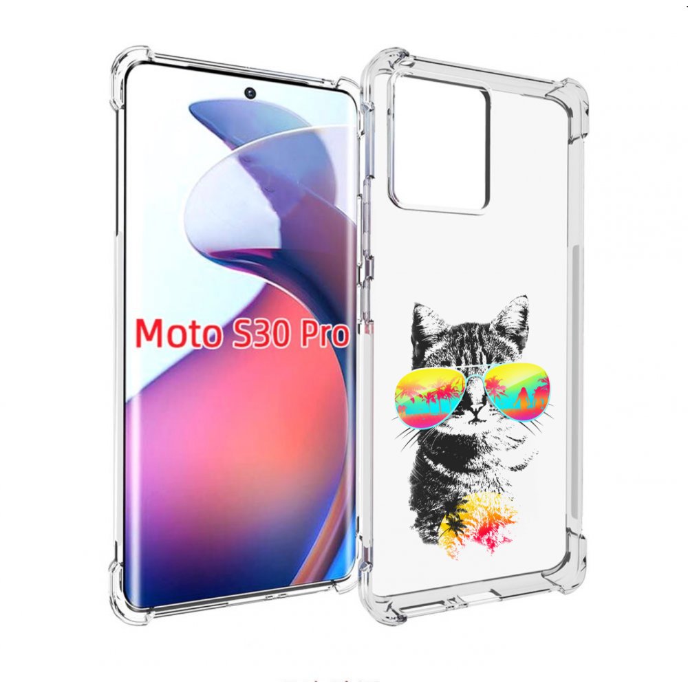 

Чехол MyPads крутой кот для Motorola Moto S30 Pro, Прозрачный, Tocco