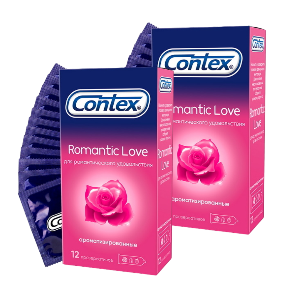 фото Комплект презервативов contex romantic love ароматизированные 12 шт в упаковке 2 упаковки