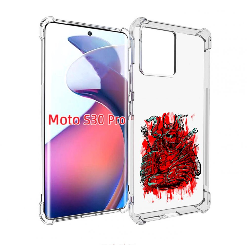 

Чехол MyPads красный скелет воин для Motorola Moto S30 Pro, Прозрачный, Tocco