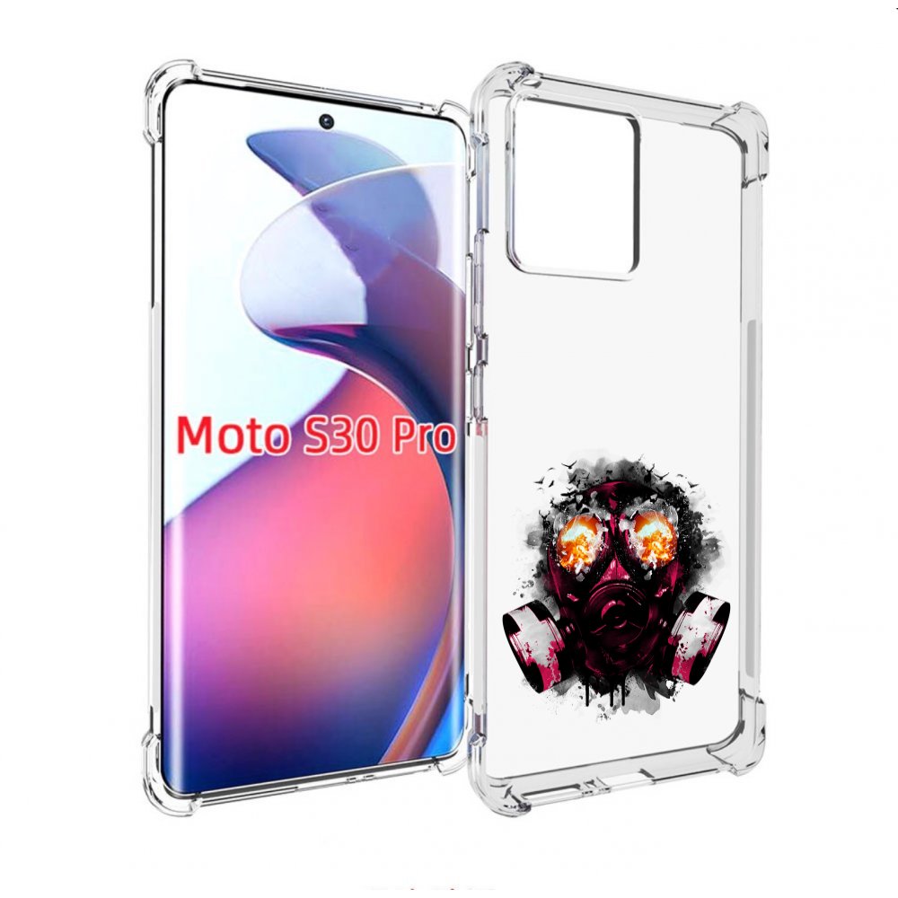 

Чехол MyPads красный противогаз для Motorola Moto S30 Pro, Прозрачный, Tocco