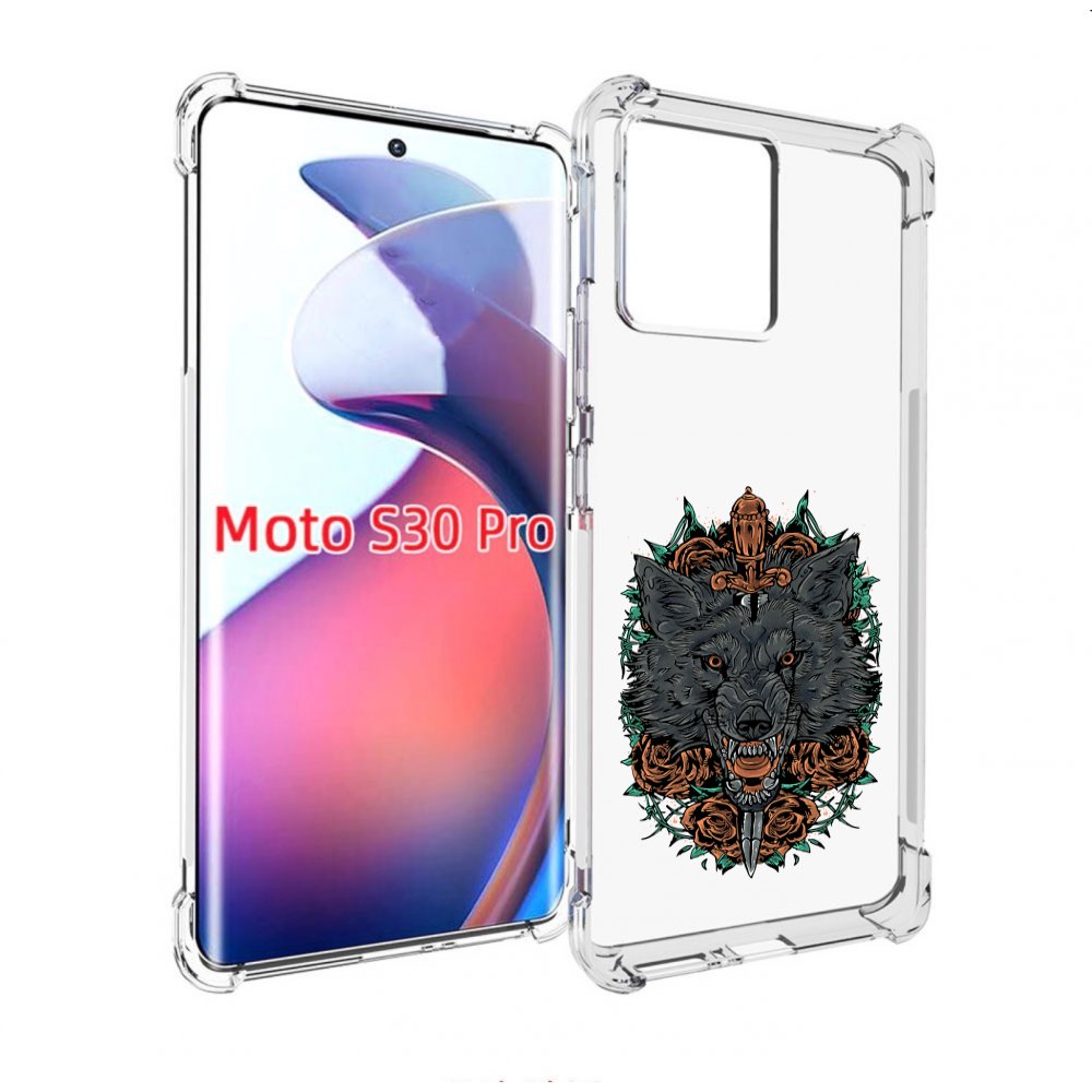 

Чехол MyPads красивый злой волк для Motorola Moto S30 Pro, Прозрачный, Tocco