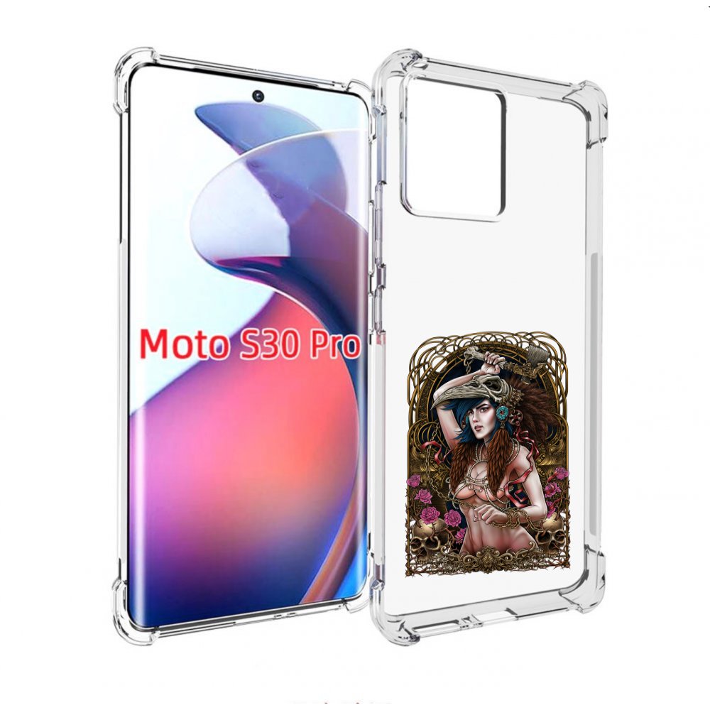 

Чехол MyPads красивая девушка рисунок для Motorola Moto S30 Pro, Прозрачный, Tocco