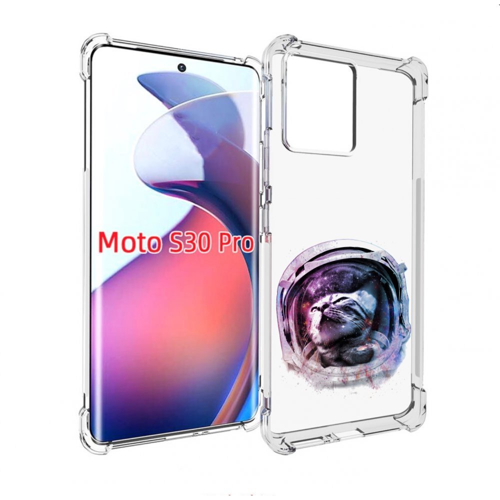 

Чехол MyPads кот в шлеме для Motorola Moto S30 Pro, Прозрачный, Tocco