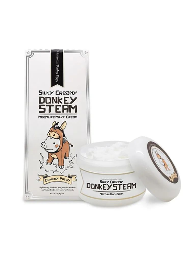 Крем для лица Elizavecca Silky Creamy Donkey Steam Moisture Milky с ослиным молоком 100 мл