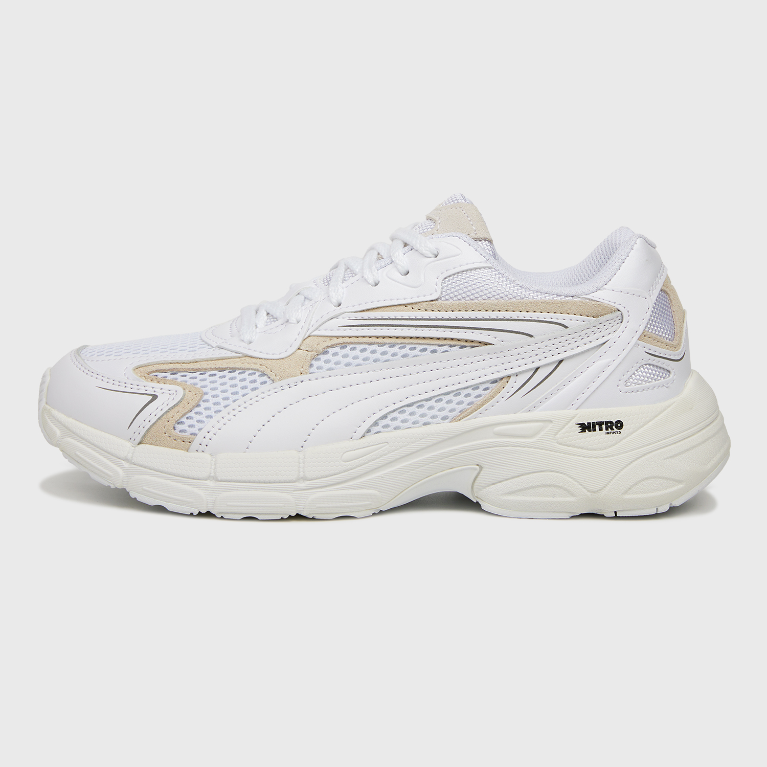 

Кроссовки унисекс PUMA Teveris Nitro бежевые 7 US, Бежевый, Teveris Nitro