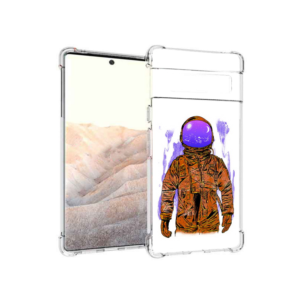 

Чехол MyPads Tocco для Google Pixel 6 Pro нарисованный мужчина в скафандре, Прозрачный, Tocco