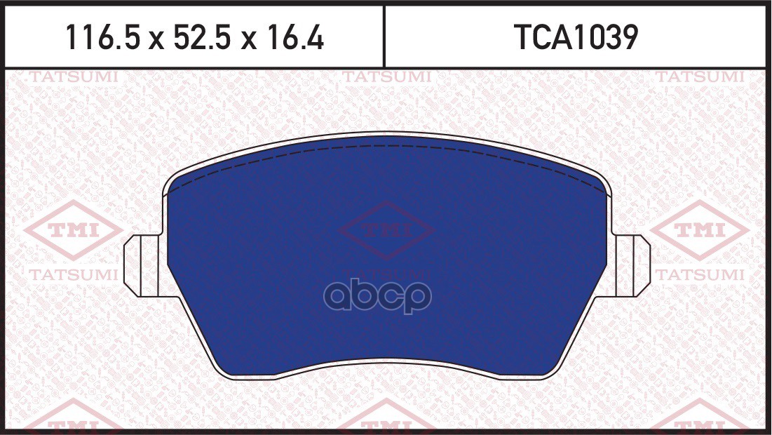 

Колодки Передние Tatsumi Tca1039 TMI TATSUMI арт. TCA1039