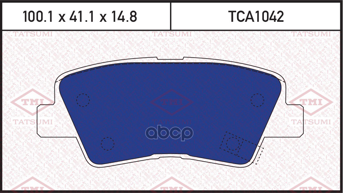 

Колодки Тормозные Дисковые Задние Tatsumi Tca1042 TMI TATSUMI арт. TCA1042