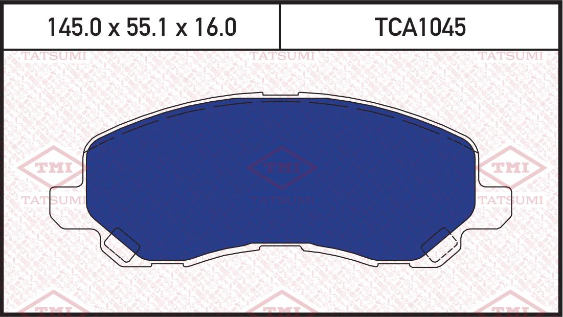 

Тормозные колодки Tatsumi передние дисковые TCA1045