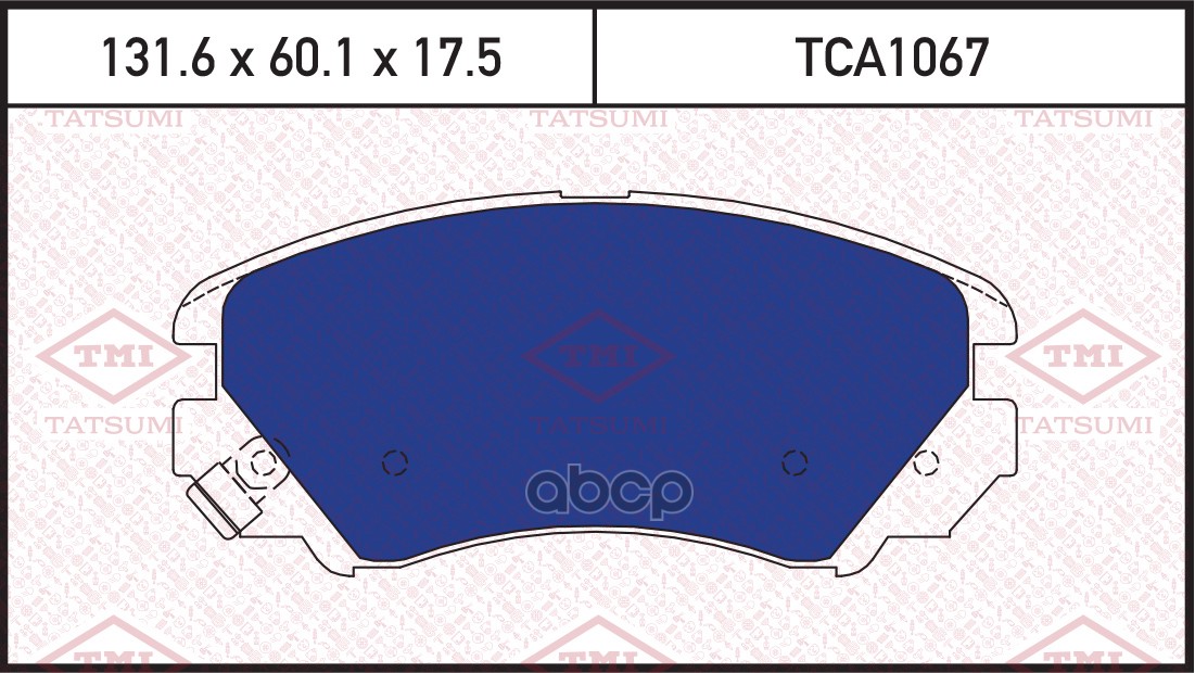 

Колодки Тормозные Дисковые Передние Tatsumi Tca1067 TMI TATSUMI арт. TCA1067